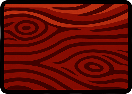 madera marron rojizo.
In-Game asset.  2d.  High contrast.  No shadows