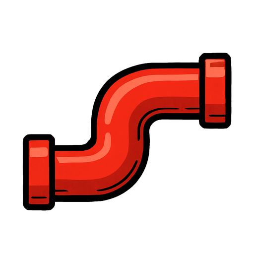 Red pipe.
In-Game asset.  2d.  High contrast.  No shadows