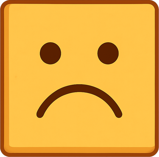 block with a smile face. No background. Transparent background. Blank background. No shadows. 2d. In-Game asset. flat