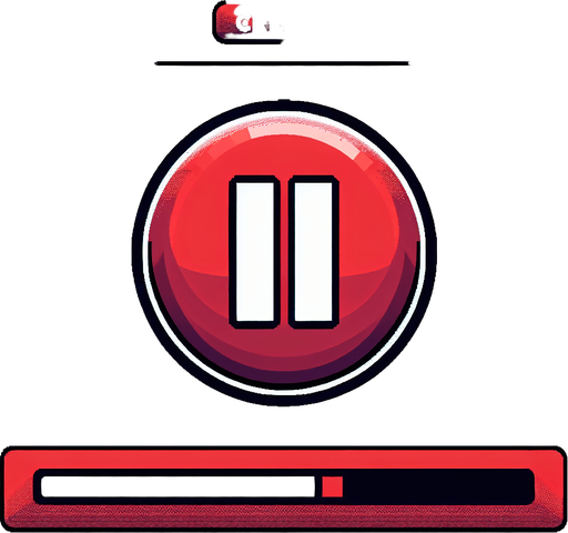 pause button.
Single Game Texture. In-Game asset. 2d. Blank background. High contrast. No shadows.