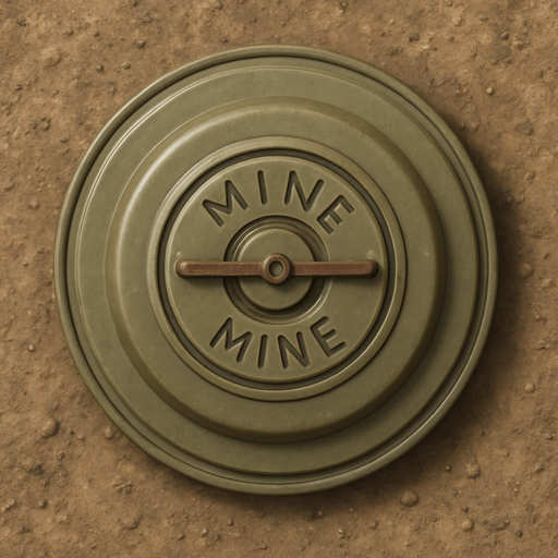 landmine from top view