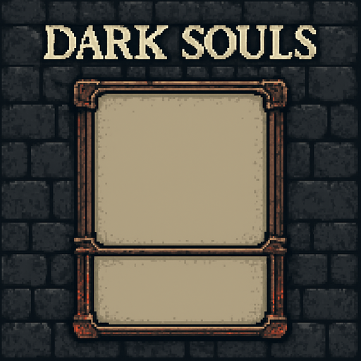 Kartları koymak için kart yeri dark souls 2d pixel art.
In-Game asset.  2d.  High contrast.  No shadows