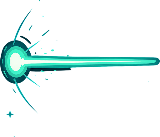 uzay 2d etkileyici lazer ışını.
In-Game asset.  2d.  High contrast.  No shadows