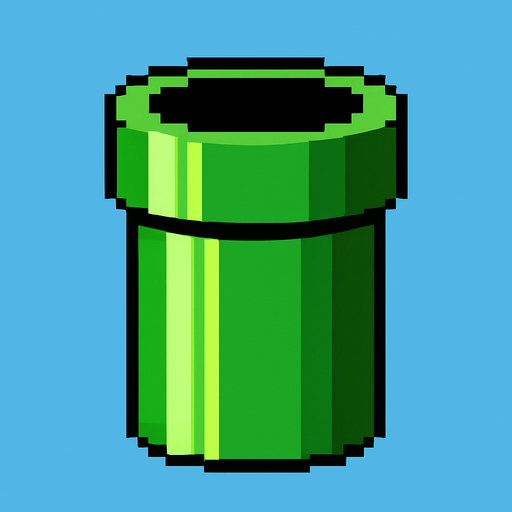 pipe.
In-Game asset.  2d.  High contrast.  No shadows. pipe