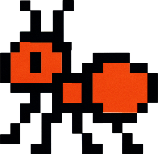 make a mario 8-bit ant.
In-Game asset.  2d.  High contrast.  No shadows