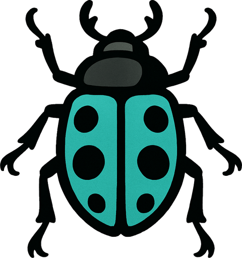 escarabajo.
In-Game asset.  2d.  High contrast.  No shadows