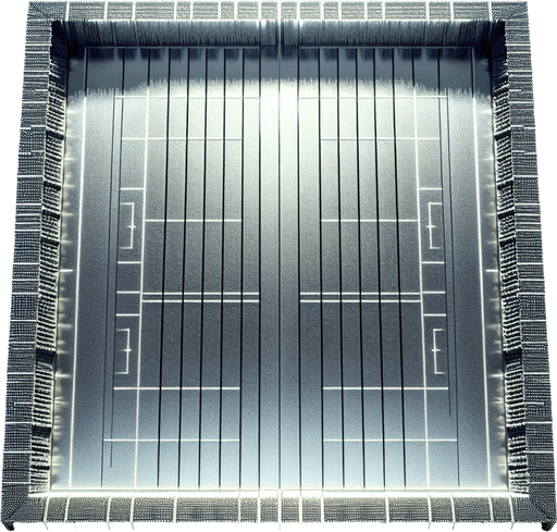 top view of a empty metal covered field in a 2d video game