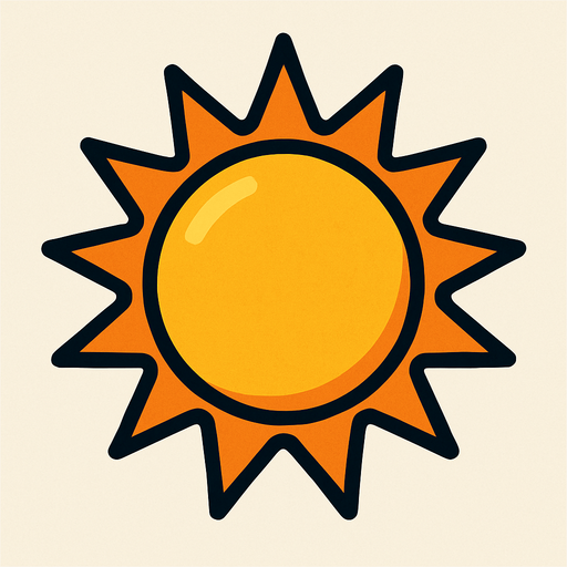 Sun.
In-Game asset.  2d.  High contrast.  No shadows