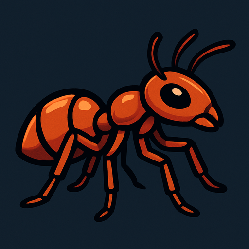 Ant.
In-Game asset.  2d.  High contrast.  No shadows
