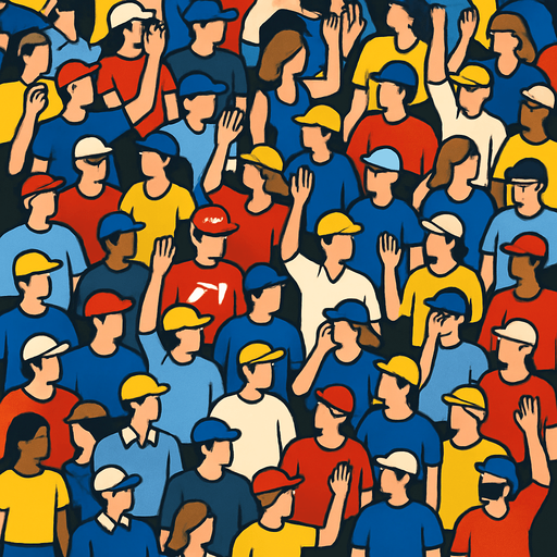 bird's-eye view of the F1 spectator crowd.
In-Game asset.  2d.  High contrast.  No shadows