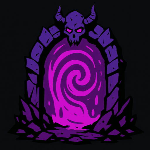 Portal siniestro.
In-Game asset.  2d.  High contrast.  No shadows