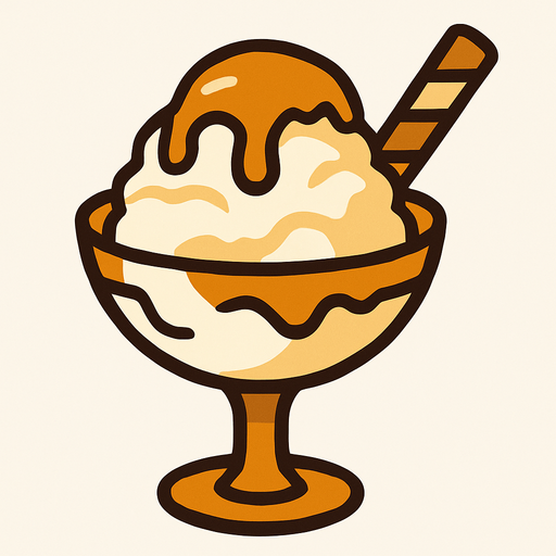 Vielle glace (dessert).
In-Game asset.  2d.  High contrast.  No shadows