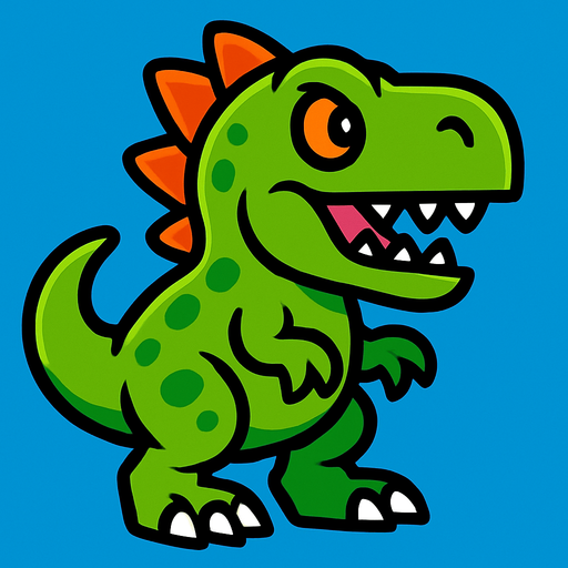 Dinozor.
In-Game asset.  2d.  High contrast.  No shadows