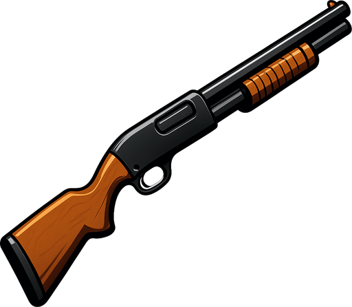 Escopeta realista.
In-Game asset.  2d.  High contrast.  No shadows