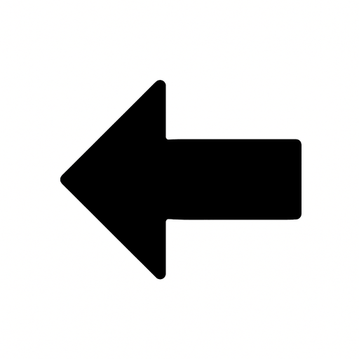 Arrow to left.
2d.  High contrast.  No shadows