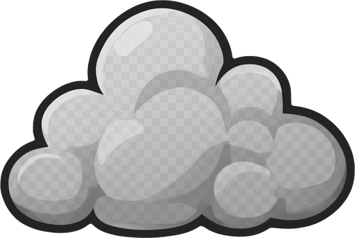grey transparent cloud.
In-Game asset.  2d.  High contrast.  No shadows