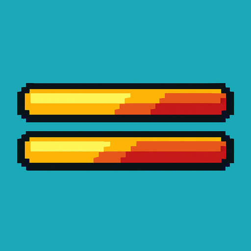a image has two line paralel with each other in horizontal.
In-Game asset.  2d.  High contrast.  No shadows