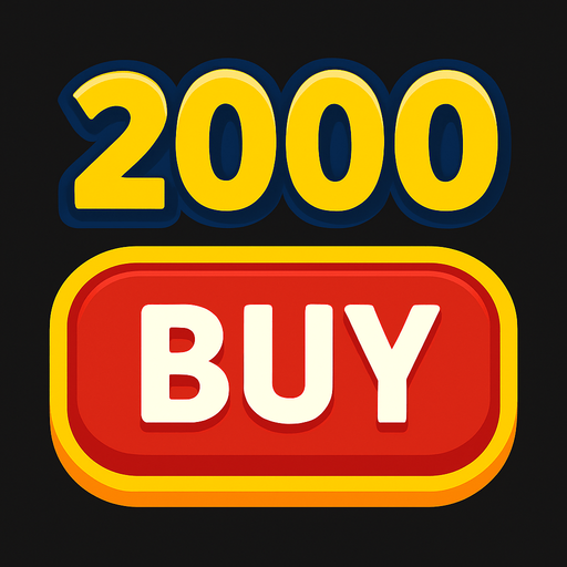 2000 sayısı ve Buy butonu.
In-Game asset.  2d.  High contrast.  No shadows