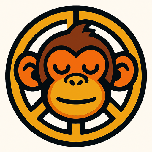 monkey in peace head.
In-Game asset.  2d.  High contrast.  No shadows