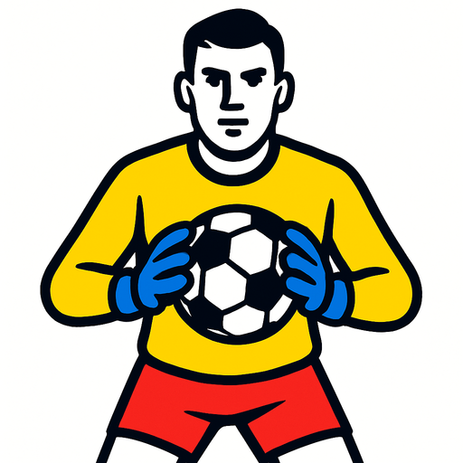 goalkeeper.
In-Game asset.  2d.  High contrast.  No shadows