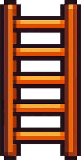 Escalera pixart.
In-Game asset.  2d.  High contrast.  No shadows