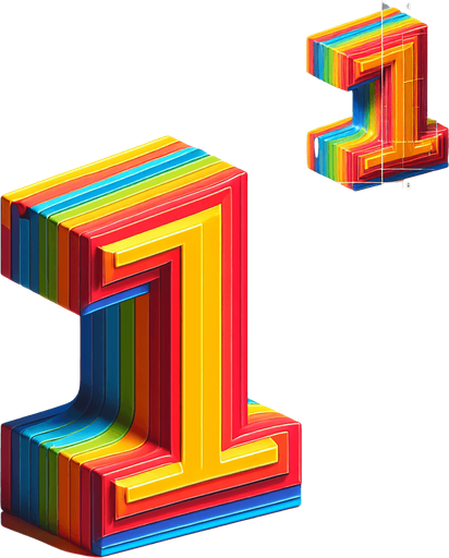 bright number 1. 3d. extra life type. vivid colours..
Single Game Texture. In-Game asset. 2d. Blank background. High contrast. No shadows.