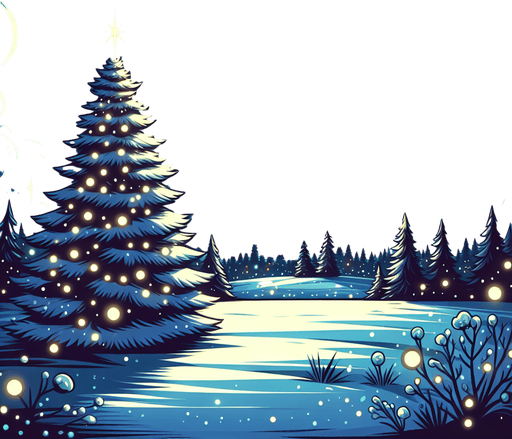 Starry Christmas night sky, cartoon, background