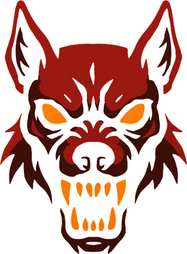 2d mysterious and scary hellhound character's head.
In-Game asset.  2d.  High contrast.  No shadows