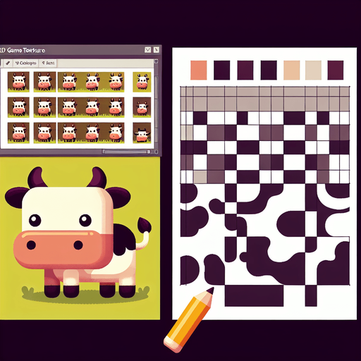 Cow.
Single Game Texture. In-Game asset. 2d. Blank background. High contrast. No shadows.