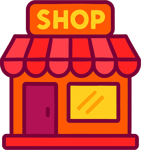 SHOP.
In-Game asset.  2d.  High contrast.  No shadows