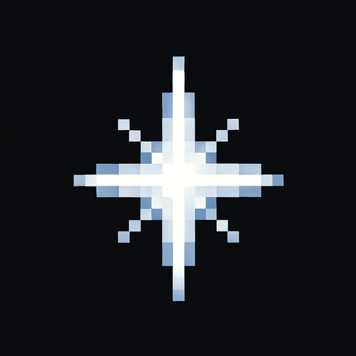 white shiny little star 2d pixel art.
In-Game asset.  2d.  High contrast.  No shadows