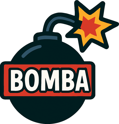 BOMBA.
In-Game asset.  High contrast.  No shadows