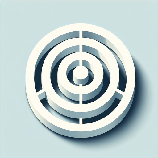 3 white flat isometric concentric circles like a target.