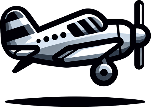 A small airplane.
Single Game Texture. In-Game asset. 2d. Blank background. High contrast. No shadows.
