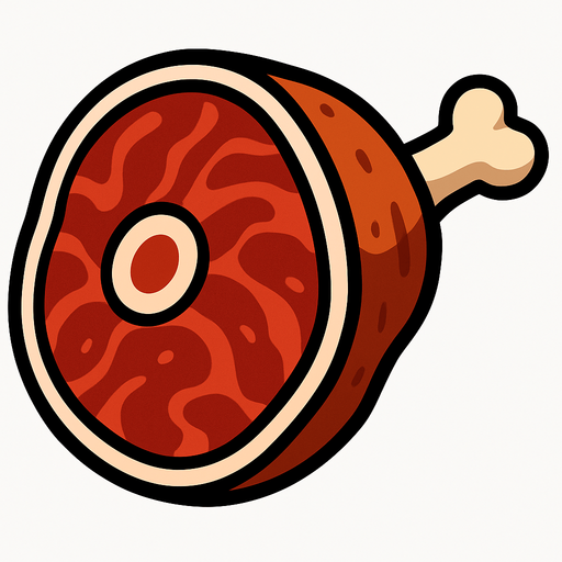 meat.
In-Game asset.  2d.  High contrast.  No shadows
