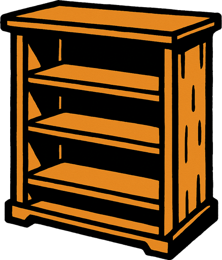 shelf.
In-Game asset.  2d.  High contrast.  No shadows