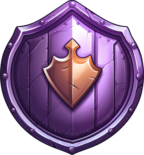 Round powerup. Shield icon
Single Game Texture. In-Game asset. 2d. Pixelart. White background. Blank background. Low detail. High contrast.