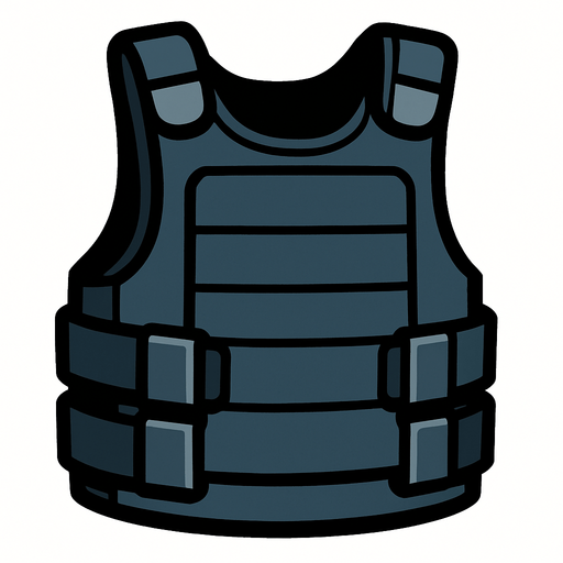 bulletproof armor.
In-Game asset.  2d.  High contrast.  No shadows