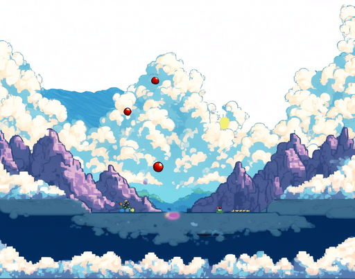 Transform this into a bubble booble level from the arcade game of the 90s