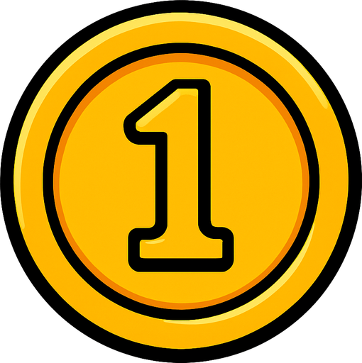 coin for 2D.
In-Game asset.  2d.  High contrast.  No shadows