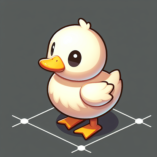 a duck chick.
Single Game Texture.  In-Game asset.  2d.  Blank background.  High contrast.  No shadows