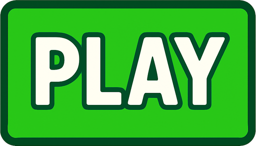 crea la imagen de un rectangulo verde con borde verde oscuro y en medio que tenga la palabra play.
In-Game asset.  2d.  High contrast.  No shadows