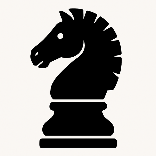 Black Knight Chess.
In-Game asset.  2d.  High contrast.  No shadows