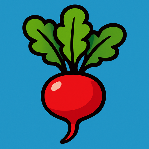 Radis.
In-Game asset.  2d.  High contrast.  No shadows