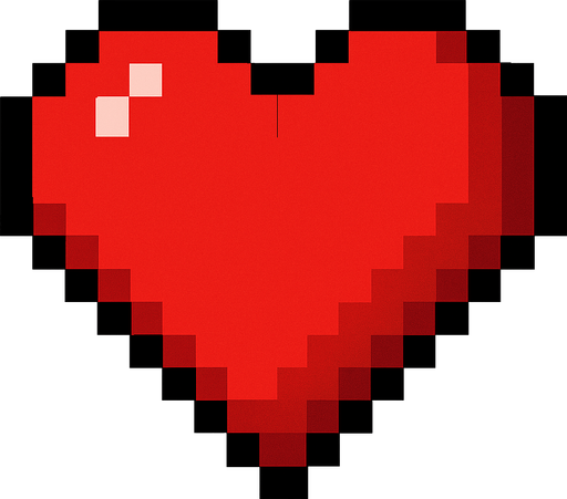 pixel art hearth icon.
In-Game asset.  2d.  High contrast.  No shadows