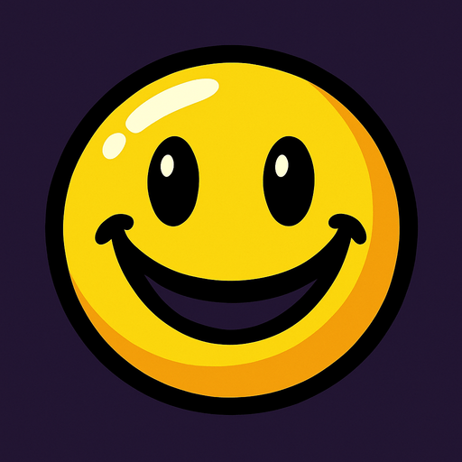 A ball that is smiling.
In-Game asset.  High contrast.  No shadows