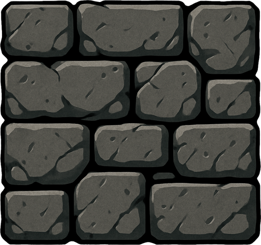 Taş duvar.
In-Game asset.  2d.  High contrast.  No shadows