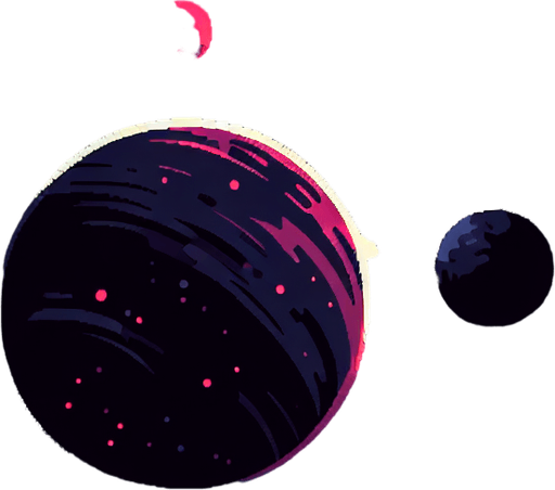 deep dark space with stars and very few planets.
Single Game Texture. In-Game asset. 2d. Blank background. High contrast. No shadows.