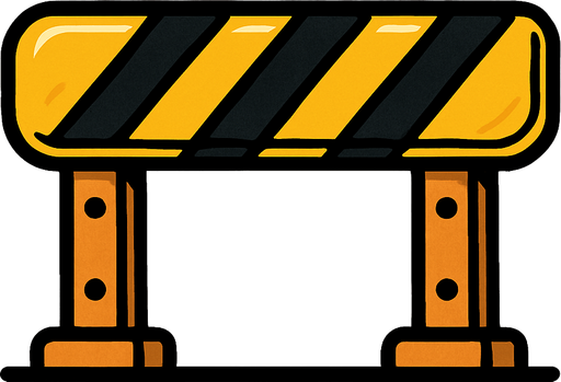 araba yolu bariyeri.
In-Game asset.  2d.  High contrast.  No shadows
