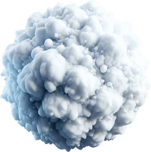 big snowball.
Single Game Texture. In-Game asset. 2d. Blank background. High contrast. No shadows.